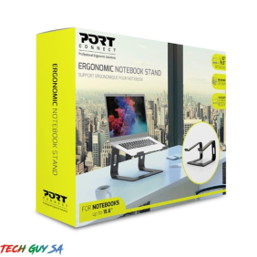 Port Ergonomic Notebook Stand for Notebooks 10 to 15.6inches - Aluminium