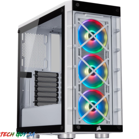 Corsair iCUE 465X RGB Mid-Tower ATX Smart Case - White - Image 2