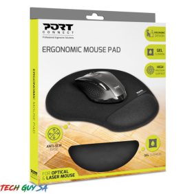 Port Ergonomic Gel Mouse Pad - Black