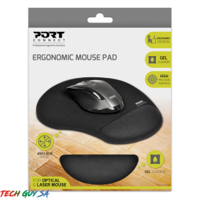 Port Ergonomic Gel Mouse Pad - Black - Image 3