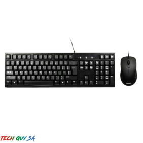 PORT KB COMBO WIRED KEYBOARD + MOUSE BK