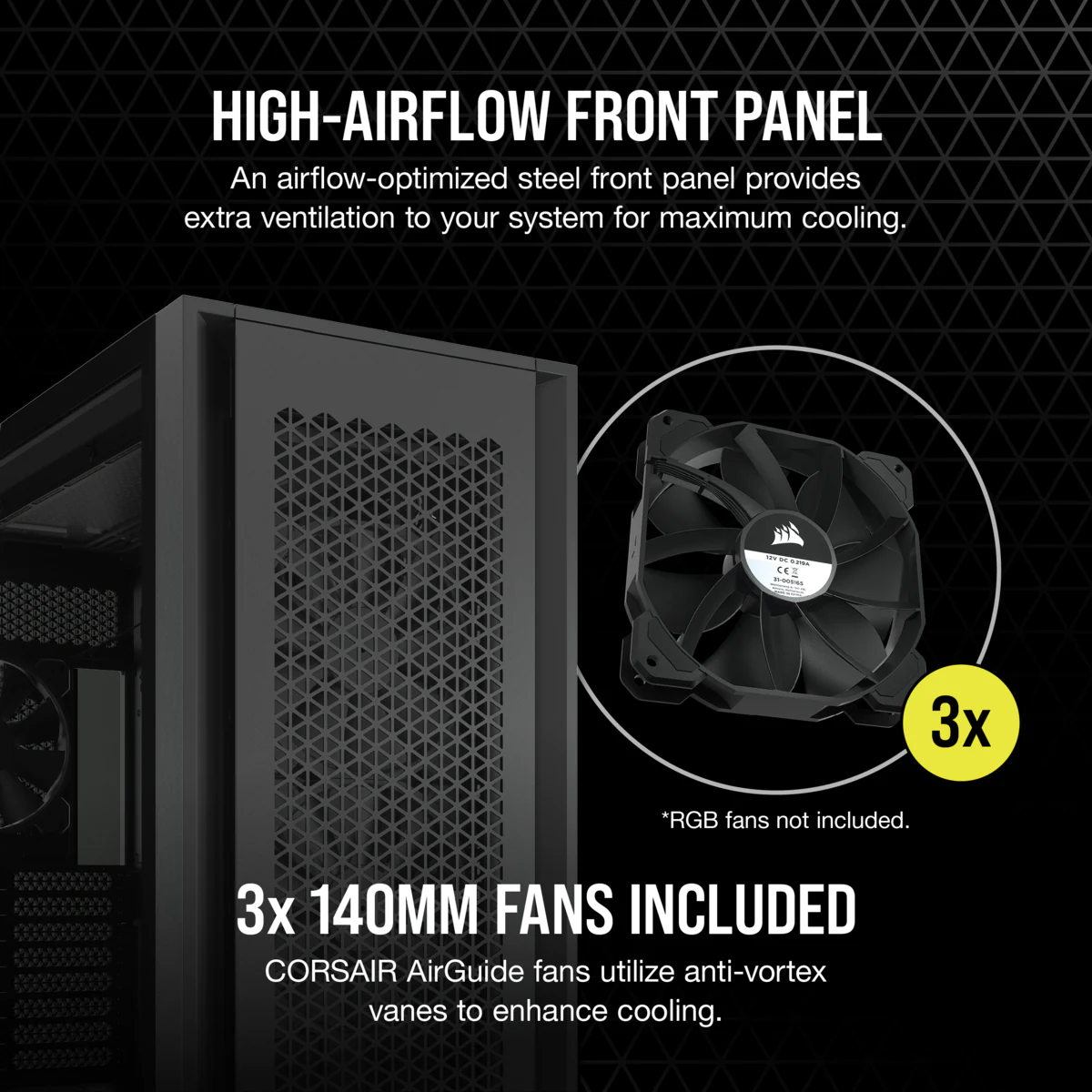 Corsair 7000D AIRFLOW Full-Tower ATX PC Case - Black - End of Life ...