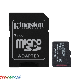 Kingston SDCIT2/64GB MicroSD<br> with SD adapter – Industrial Grade for<br> Extreme Conditions