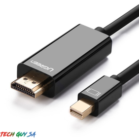UGREEN 1.5M MINI DISPLAYPORT MALE TO HDMI MALE 4K@30HZ CABLE BLACK - Image 2