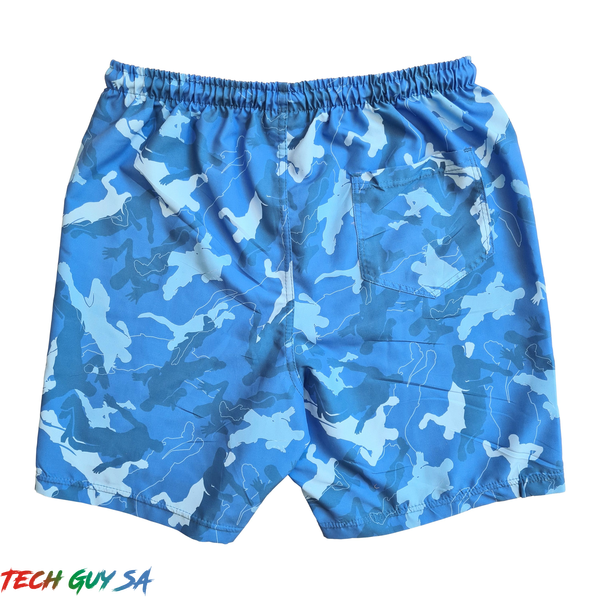 FORTNITEBLUE CAMO TEEN BOARDSHORTS BLUE(15 16) - End of Life - Tech Guy SA