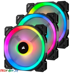 Corsair LL120 RGB 120mm Dual Light Loop<br> RGB LED PWM Fan - 3 Fan Pack with<br> Lighting Node PRO