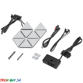 Corsair iCUE LC100 Case Accent Lighting Panels <br>- Mini Triangle - 9x Tile Starter Kit - Image 3