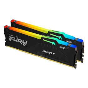 Kingston FURY Beast Black RGB XMP 64GB (2x32GB) DDR5 6400MT/s CL32 - KF564C32BBAK2-64