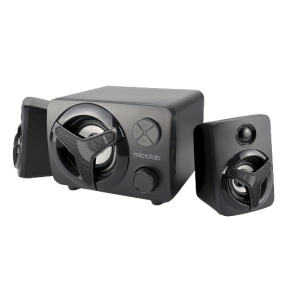 MICROLAB U210 2.1CH 11WATT SUBWOOFER USB POWERED LED SPEAKER WITH BLUETOOH + FM + TF + USB - BLACK - Image 2