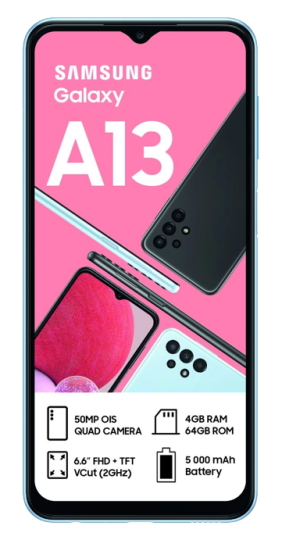 Samsung Galaxy A13 Smartphone 6.6" 4GB Ram 64GB Storage LTE - BLACK - End of Life - Image 2