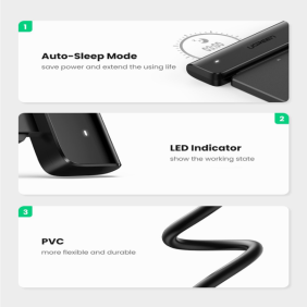 UGREEN USB-C 3.0 TO 2.5" SATAIII HDD/SSD ADAPTER SUPPORTING UPTO 5GBPS DATA TRANSFER - BLACK - Image 2