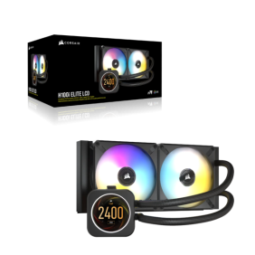 Corsair iCUE H100i ELITE LCD Display Liquid CPU Cooler - Black - Image 10