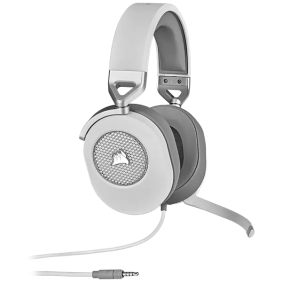 Corsair HS65 SURROUND Wired Gaming Headset - White for PC/Mobile/Console