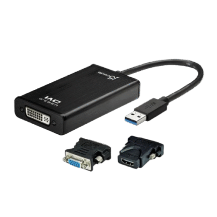 J5create JUA330U USB 3.0 DVI Display Adapter with VGA and HDMI Adapters