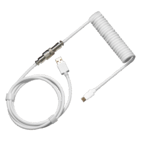 Cooler Master Coiled Keyboard Cable - Snow White - End of Life - Image 2