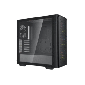 DEEPCOOL CK560 E-ATX MID-TOWER WITH 3X 120MM ARGB FRONT FANS + 1X 140MM REAR FAN & FULL-SIZED TEMPERED GLASS PANEL – BLACK - Image 4