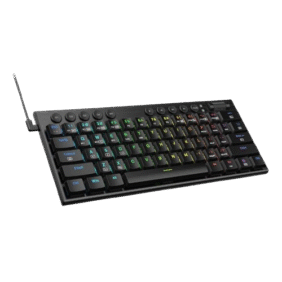 Redragon Horus Mini 61Key Red Switch RGB Low Profile Gaming Mechanical Keyboard – Black - Image 2
