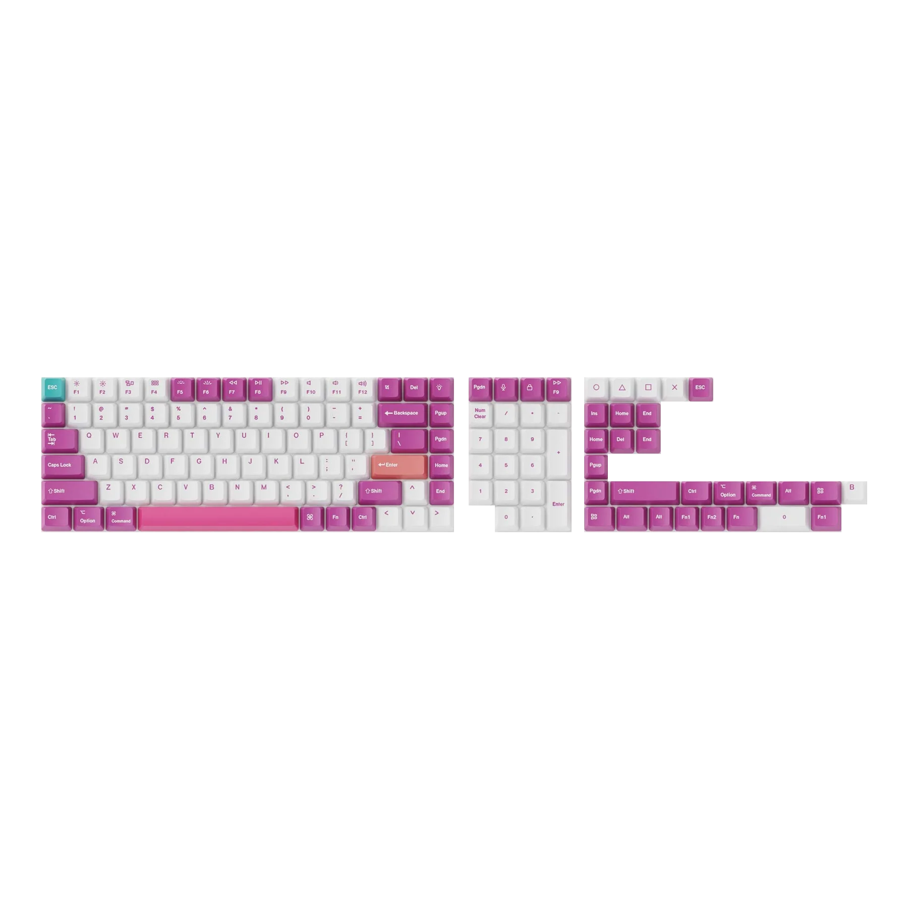 T4-01 Keychron OEM Dye-Sub PBT Keycap Set - Unicorn – Version C - Image 1
