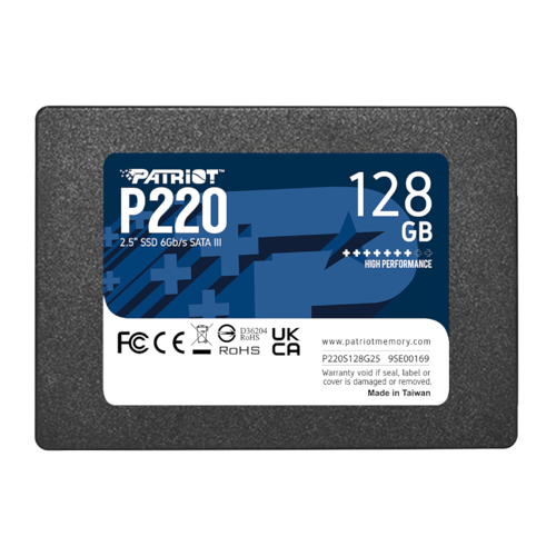 P220S128G25 Patriot P220 2.5" 128GB SATA Solid State Drive - Image 1