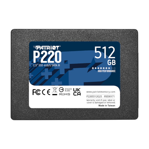 P220S512G25 Patriot P220 2.5" 512GB SATA Solid State Drive - Image 1