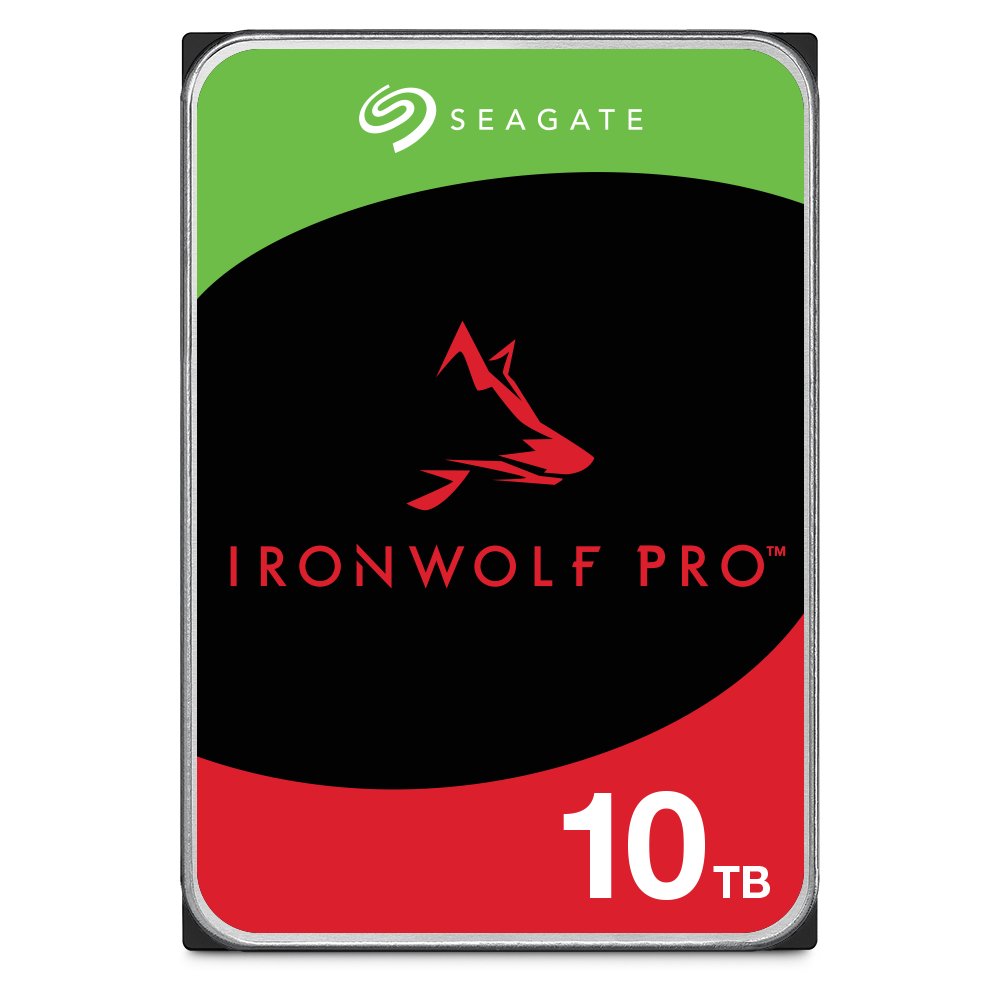 Seagate Ironwolf Pro-10TB Seagate Ironwolf Pro ST10000NT001 10TB 3.5'' HDD NAS Drives 7200 RPM SATA 6GB/s Interface 256MB Cache 550TB/Year Unlimited Bays - Image 1