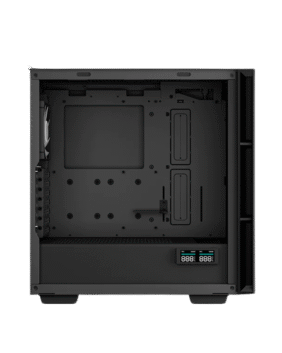 DeepCool CH560 Digital ATX Mesh Front Mid-Tower With Built-in Dual Status Digital LCD Display And 3X Front 140mm + 1X Rear 120mm ARGB Fans And Tempered Glass Side Panel - Black Colour - Image 3
