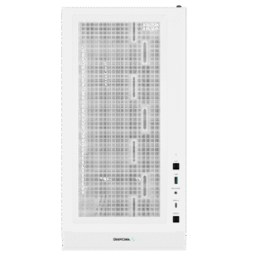 DeepCool CH560 Digital ATX Mesh Front Mid-Tower With Built-in Dual Status Digital LCD Display And 3X Front 140mm + 1X Rear 120mm ARGB Fans And Tempered Glass Side Panel - White Colour - Image 9
