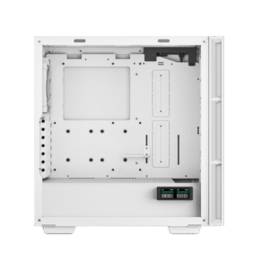 DeepCool CH560 Digital ATX Mesh Front Mid-Tower With Built-in Dual Status Digital LCD Display And 3X Front 140mm + 1X Rear 120mm ARGB Fans And Tempered Glass Side Panel - White Colour - Image 5