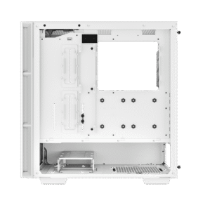 DeepCool CH560 Digital ATX Mesh Front Mid-Tower With Built-in Dual Status Digital LCD Display And 3X Front 140mm + 1X Rear 120mm ARGB Fans And Tempered Glass Side Panel - White Colour - Image 6
