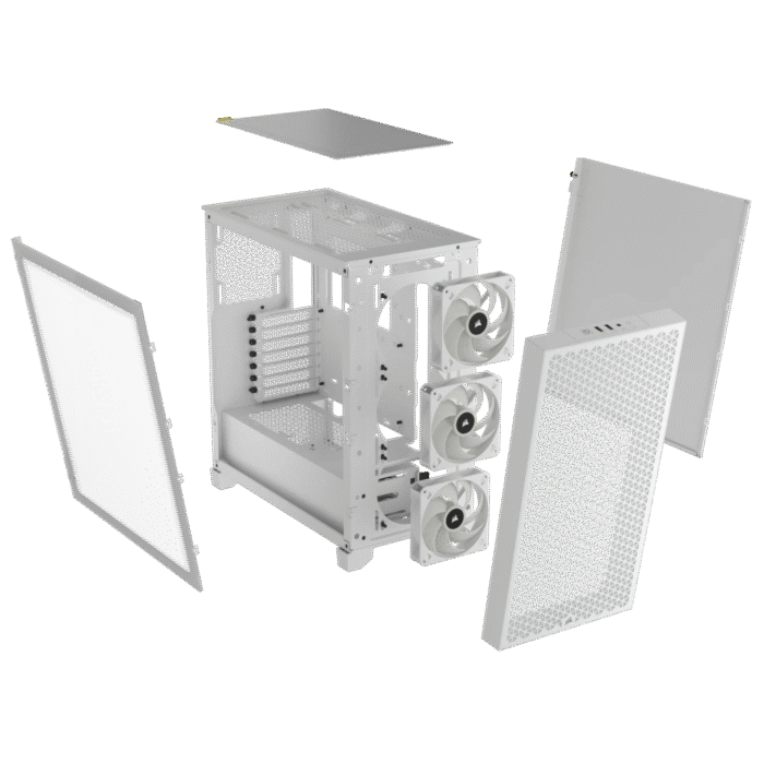 Corsair 3000D RGB AIRFLOW Mid-Tower PC Case - White - Image 10