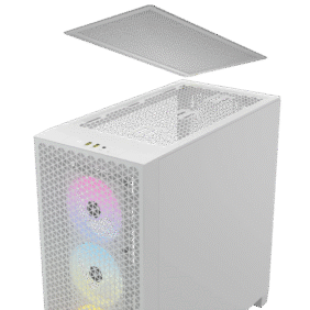 Corsair 3000D RGB AIRFLOW Mid-Tower PC Case - White - Image 14