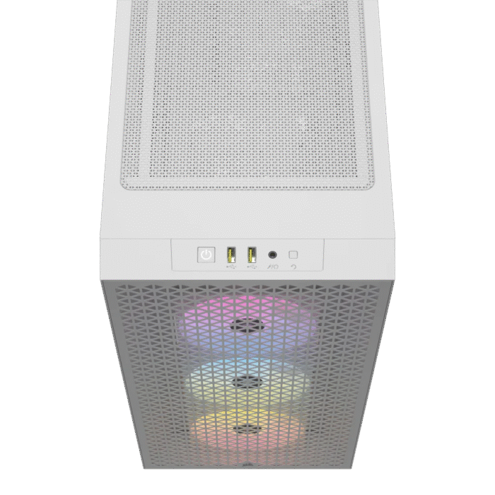 Corsair 3000D RGB AIRFLOW Mid-Tower PC Case - White - Image 6
