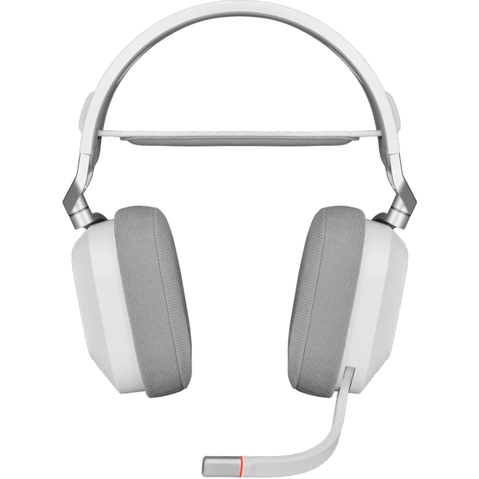 Corsair HS80 RGB WIRELESS Premium Gaming Headset with Spatial Audio — White (AP) - Image 2