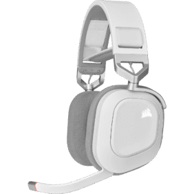 Corsair HS80 RGB WIRELESS Premium Gaming Headset with Spatial Audio — White (AP)