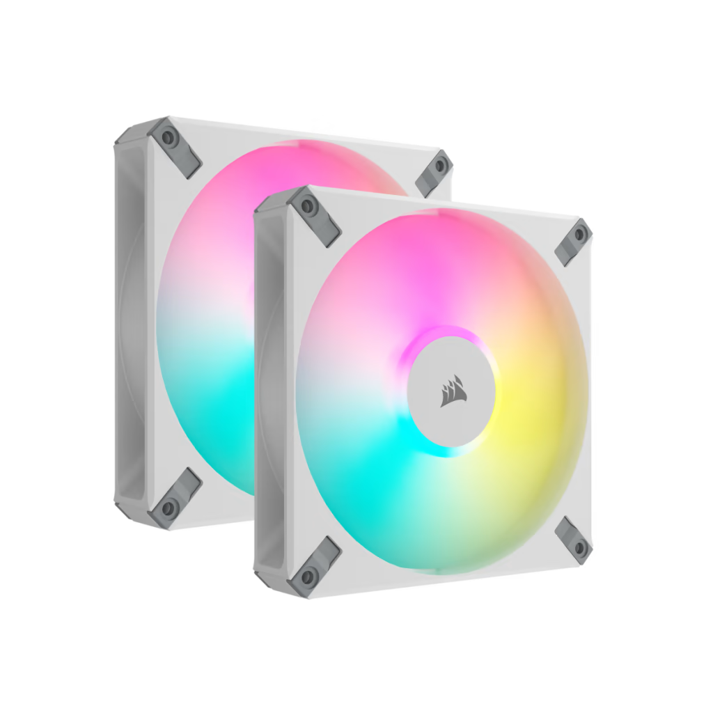 CO-9050160-WW Corsair iCUE AF140 RGB ELITE 140mm PWM Dual Fan Kit – White - Image 1