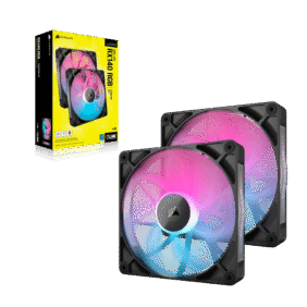 Corsair iCUE LINK RX140 RGB 140mm PWM Fan Twin Starter Kit – Black - Image 3