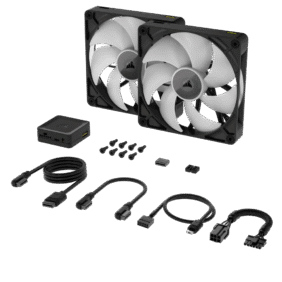 Corsair iCUE LINK RX140 RGB 140mm PWM Fan Twin Starter Kit – Black - Image 2