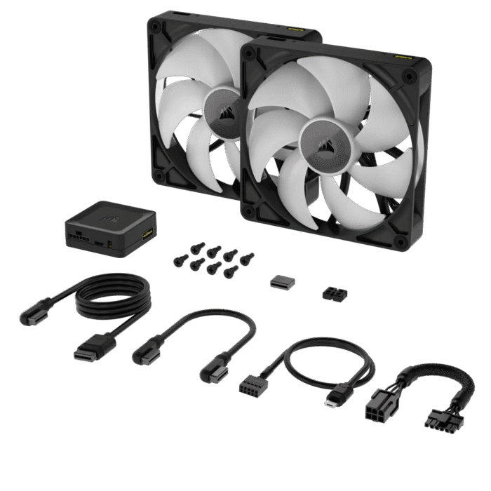 Corsair iCUE LINK RX140 RGB 140mm PWM Fan Twin Starter Kit – Black - Image 2