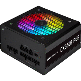 Corsair CX Series CX550F RGB — 550 Watt 80 Plus Bronze Certified Fully Modular RGB PSU (WW)