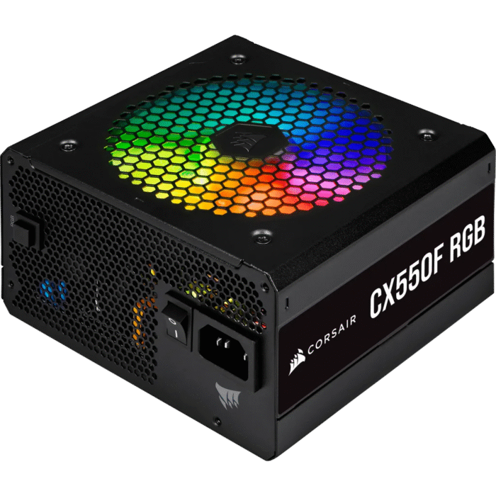 Corsair CX Series CX550F RGB — 550 Watt 80 Plus Bronze Certified Fully Modular RGB PSU (WW) - Image 3
