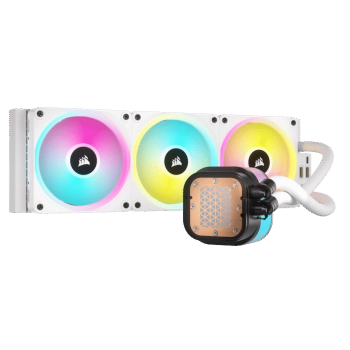Corsair iCUE LINK H150i RGB AIO 360mm Liquid CPU Cooler - White - End of Life - Image 6