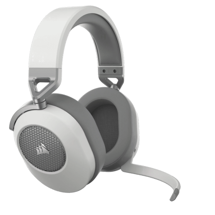 Corsair HS65 WIRELESS Gaming Headset — White (AP) - Image 2