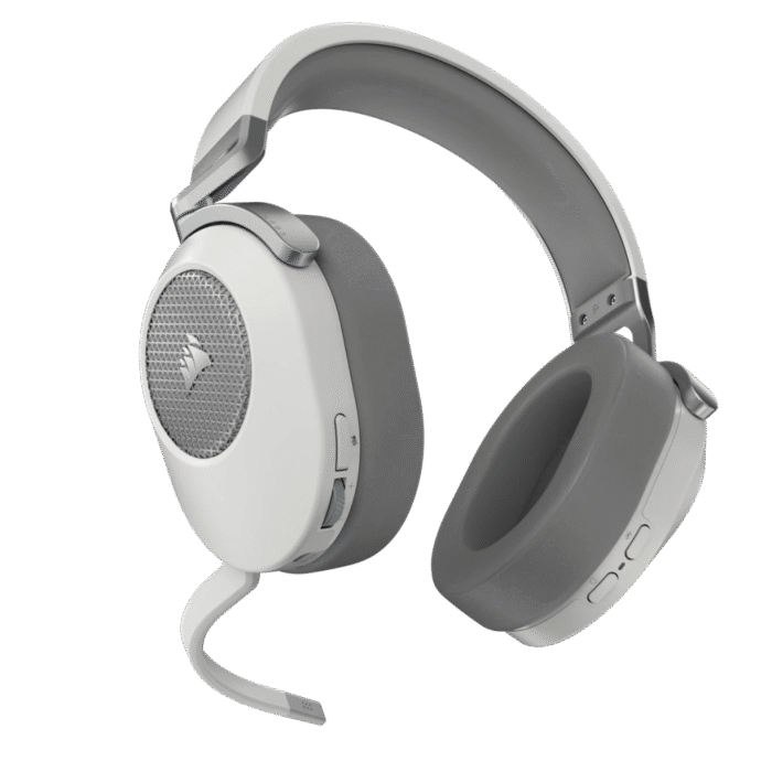 Corsair HS65 WIRELESS Gaming Headset — White (AP) - Image 4