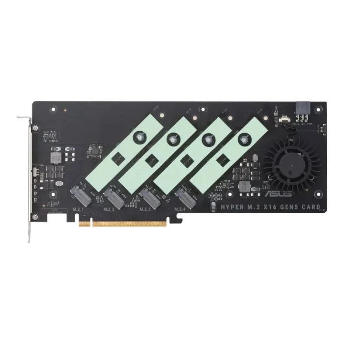Asus Hyper M.2 x16 Gen5 Card (PCIe 5.0/4.0) supports up to four NVMe M.2 (2242/2260/2280/22110) devices at up to 512 Gbps for RAID - Image 3