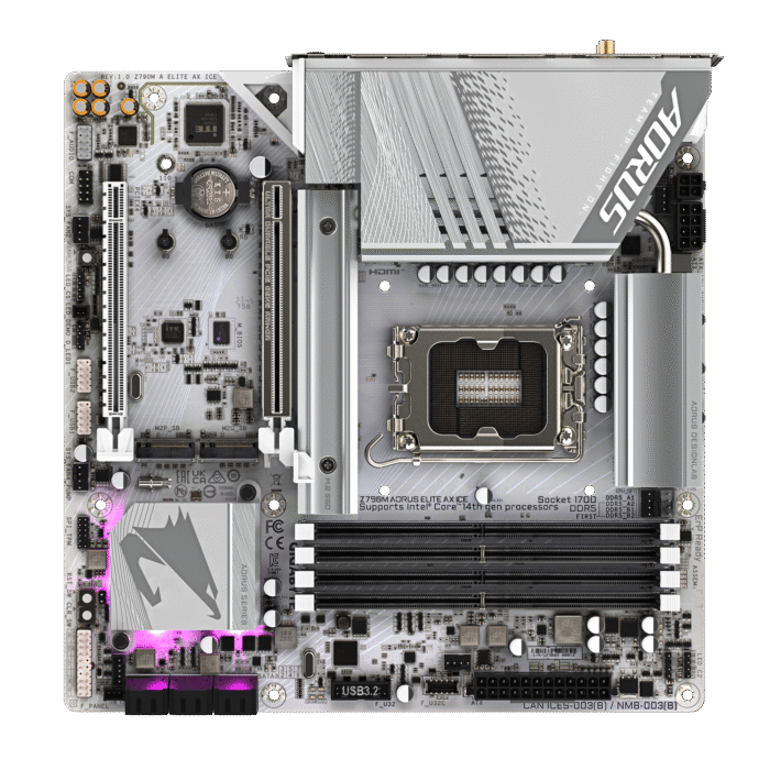 Gigabyte  Z790M AORUS ELITE AX ICE - LGA 1700 Motherboard - Image 5