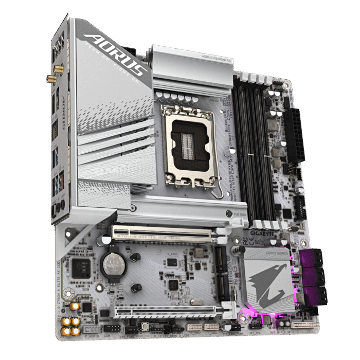 Gigabyte  Z790M AORUS ELITE AX ICE - LGA 1700 Motherboard - Image 4