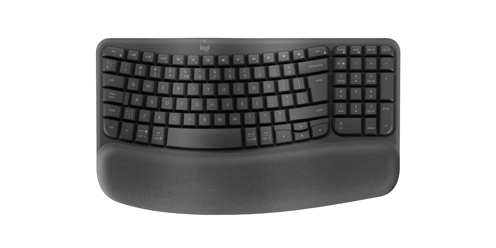 920-012304-1 Logitech Wave Keys Wireless Ergonomic Keyboard - Image 1