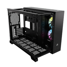 Corsair iCUE LINK 2500X RGB Micro ATX Dual Chamber PC Case - Black - Image 2