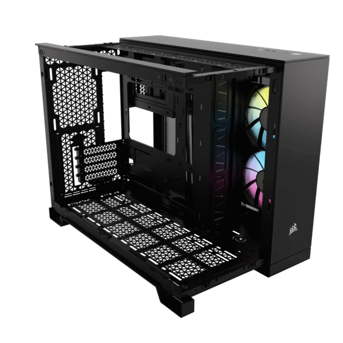 Corsair iCUE LINK 2500X RGB Micro ATX Dual Chamber PC Case - Black - Image 2