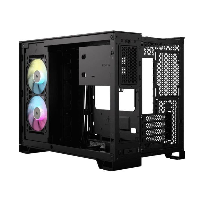 Corsair iCUE LINK 2500X RGB Micro ATX Dual Chamber PC Case - Black - Image 4